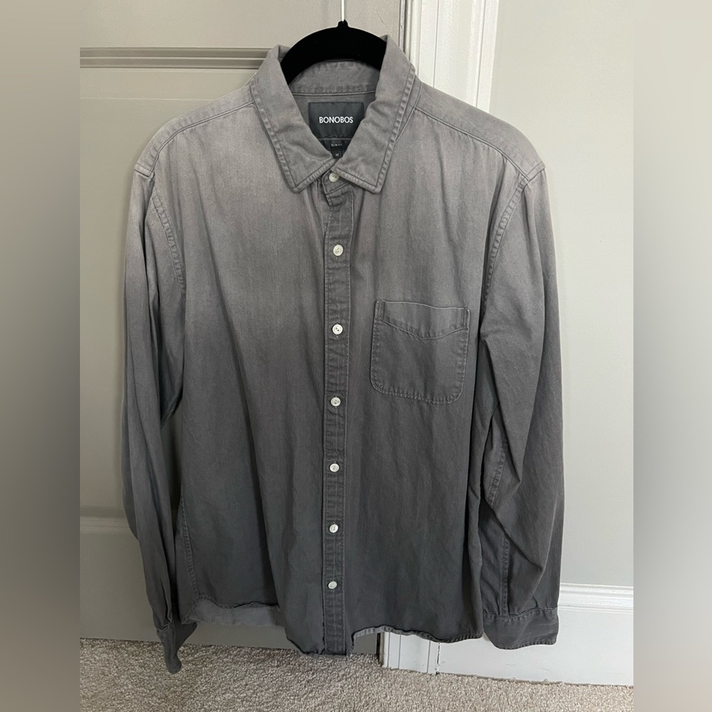 Bonobos Button Down (fade from lighter grey to darker grey)